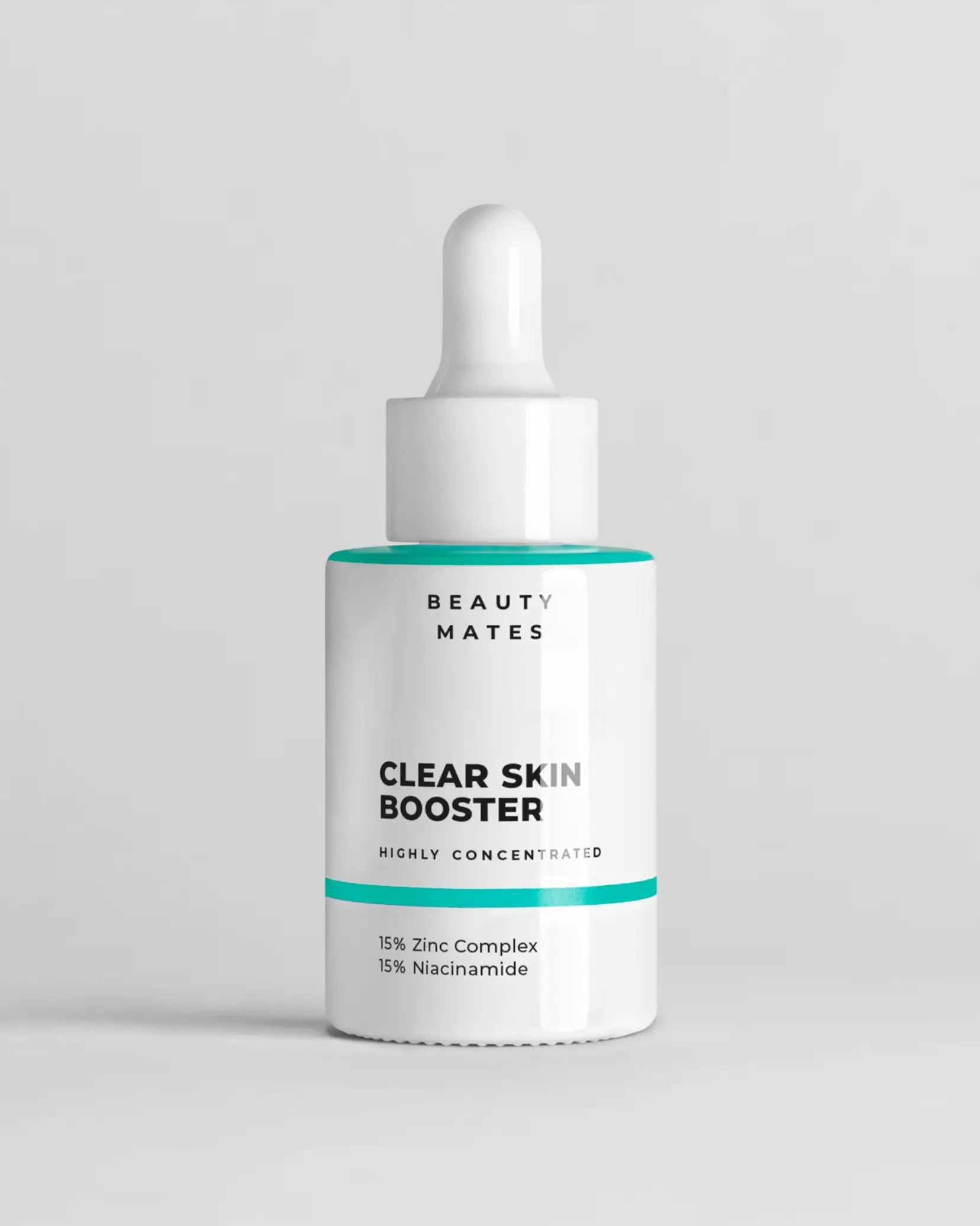 Beauty Mates Clear Skin Booster - Hochkonzentriertes Serum mit 15% Zinc Complex und 15% Niacinamide.